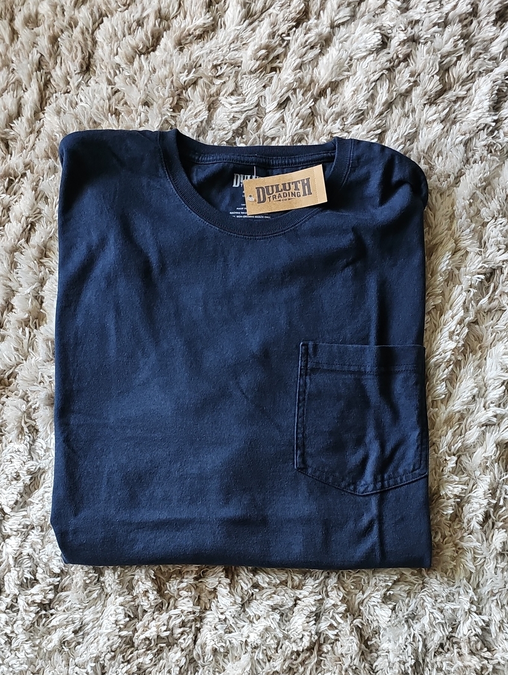 Duluth Trading Co Navy Short-Sleeve Pocket Tee
